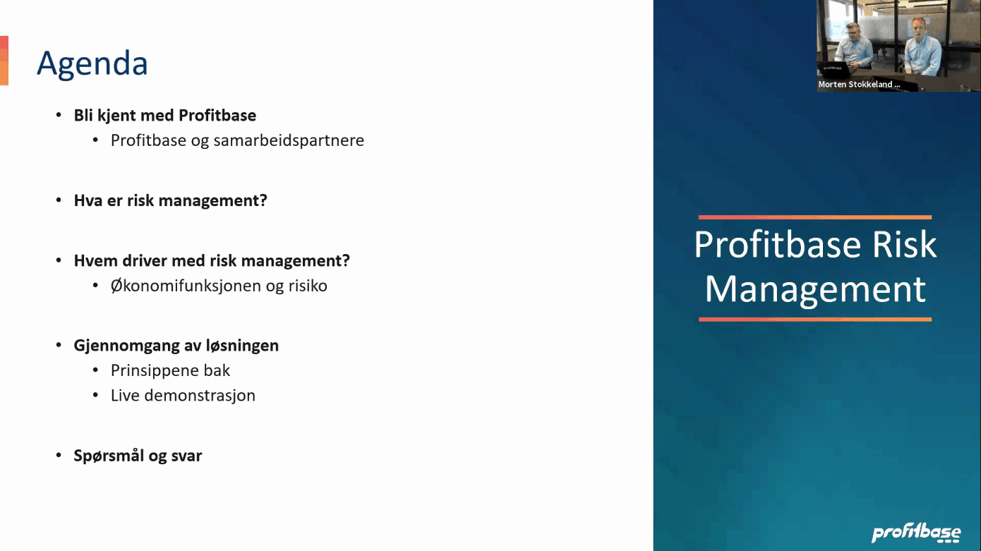 Profitbase Risk Man Webinar